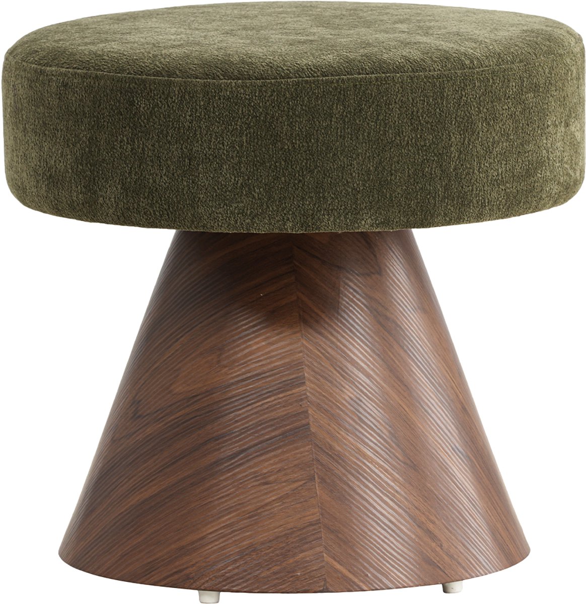 Nest living Lexi Ronde Poef Donkergroen - Voetenbank - Krukje - woonkamer - Ø 48 cm