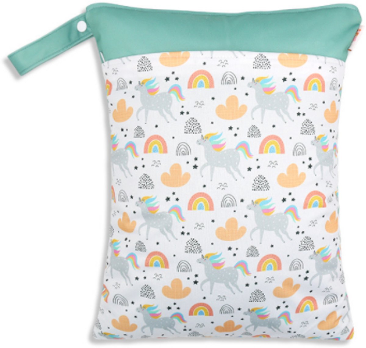 Waterdichte Opbergtas - Wetbag - 2-vaks - 40x30 cm - Unicorn Mintgroen