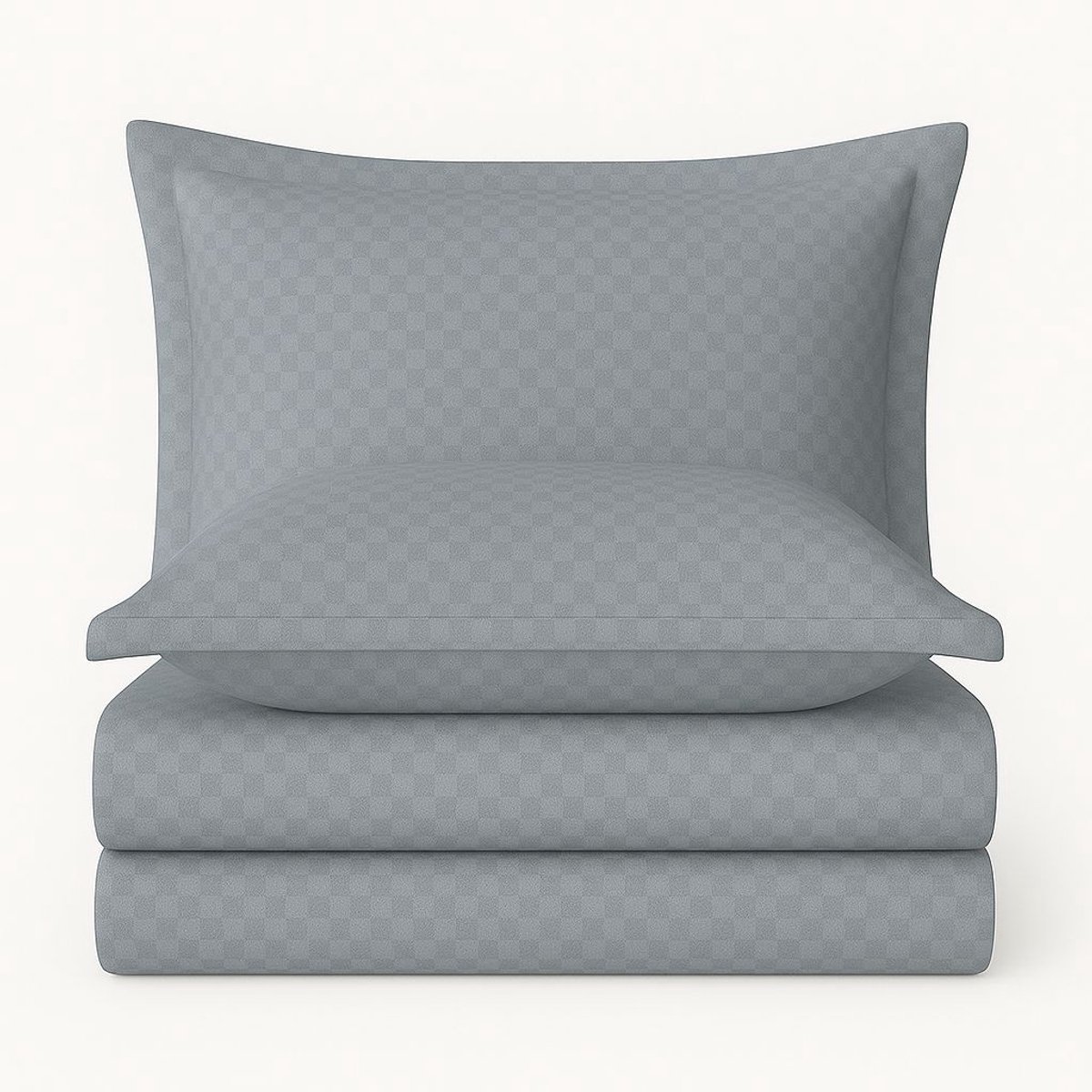 Mila Home Timeless Collection - Beddengoedset Dekbedovertrek -Grijs Dessin - 100% Katoen Ranforce - OEKO-TEX Gecertificeerd - 240x220 cm + 2 Kussenhoes 60x70 cm
