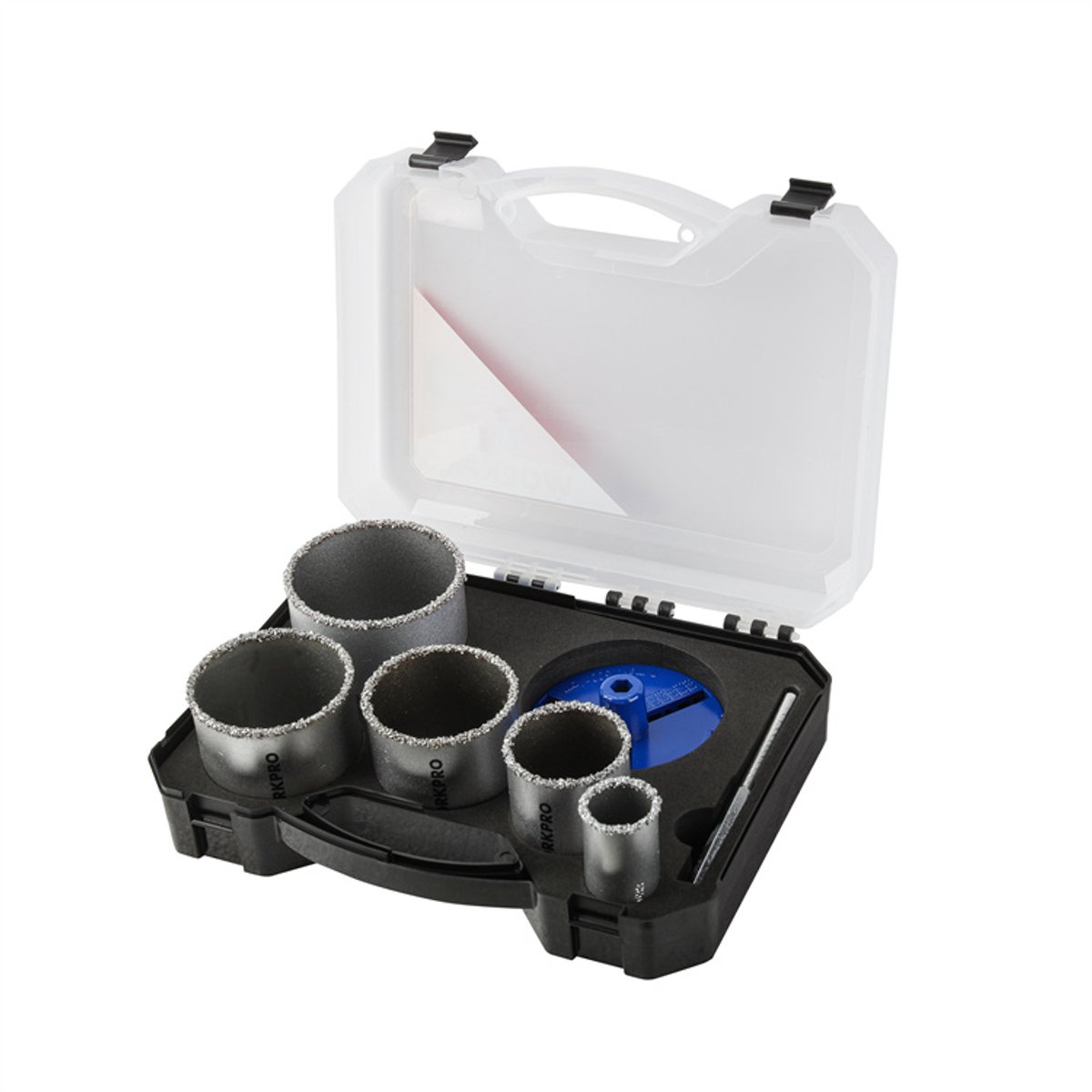WORKPRO WP403210 TC Gatzagenset 7-delig – Ø33–83 mm – Voor Baksteen & Keramische Tegels (33, 53, 67, 73, 83mm)