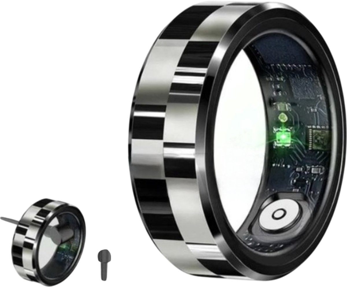 Smart Waterdichte Ring 5ATM - Maat 8 - Geschikt voor Samsung - 24/7 Gezondheids- en Fitnessmonitor met Slaaphulp voor Heren & Dame
