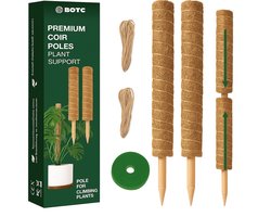 BOTC Mosstok voor Planten - 2x40cm - Plantenstok - Plantensteun - Perfect voor Monstera, Pothos en Meer