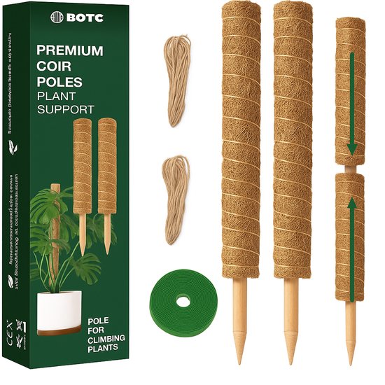 BOTC Mosstok voor Planten - 2x40cm - Plantenstok - Plantensteun - Perfect voor...