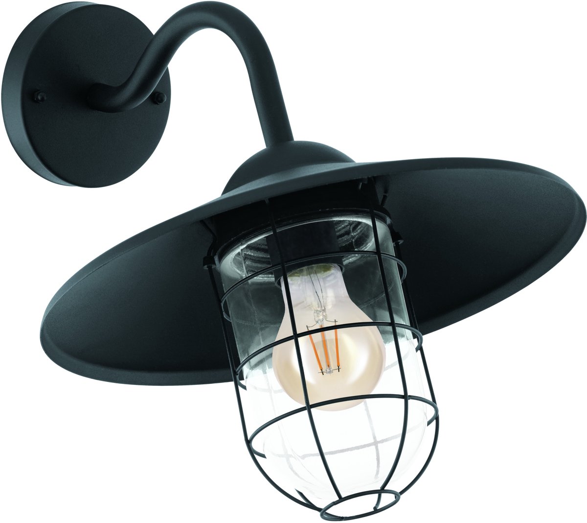 Bol.com EGLO Alamonte 1 Hanglamp Buiten - E27 - 15 cm - Zwart aanbieding