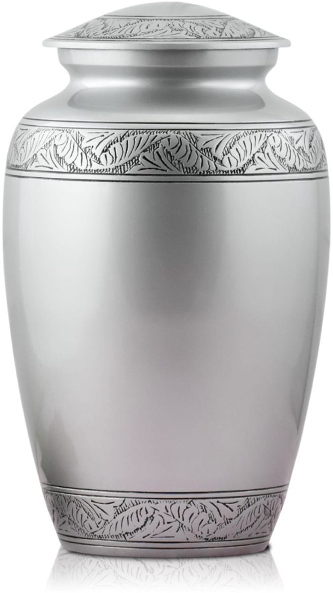 Akerz urn Zilver - 3.5 Liter - Crematie Urn - Voor Huisdieren of Menselijk As - Crematie As - Urn - Begrafenis