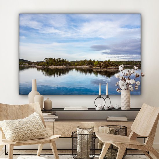 Mer du Nord à Noordwegen 140x90 cm - Tirage photo sur toile (Décoration murale salon / chambre) / Mer et plage
