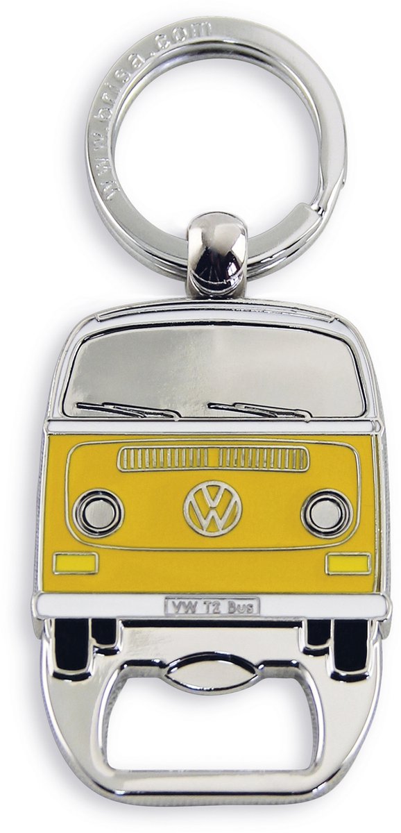 BRISA VW Collection - Volkswagen sleutelhanger accessoire sleutelhanger met bierflesopener in T2 Bulli Bus design (groen)