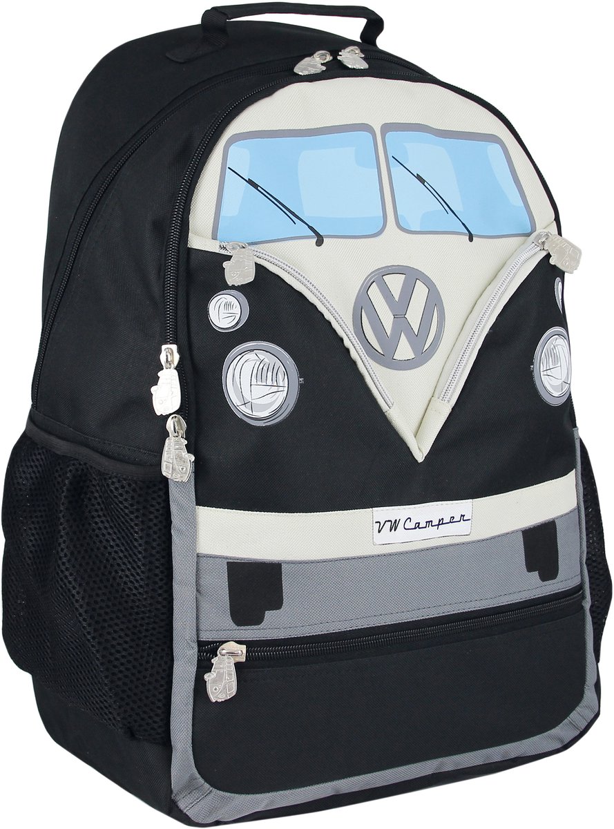 BRISA VW Collection - Compacte en stijlvolle Volkswagen-rugzak voor wandelingen en dagtochten met VW T1 Bulli Bus (tot 17,1 inch/voorkant/30 l)
