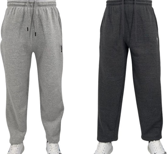 Hpbygstae 2-pack Joggingbroek voor heren met ritssluiting, Heren Slim Fit Broeken met Zakken, Elastische Tailleband, Heren Hardloopbroek, Heren Sweatpants, S