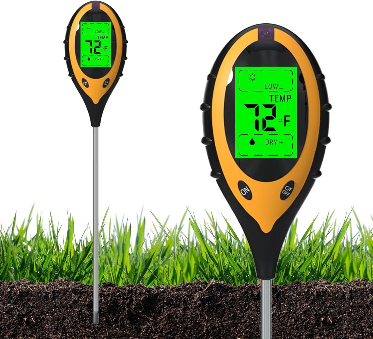 4-in-1 bodemvochtigheidsmeter en PH-testapparaat voor tuin, gazon en landbouw
