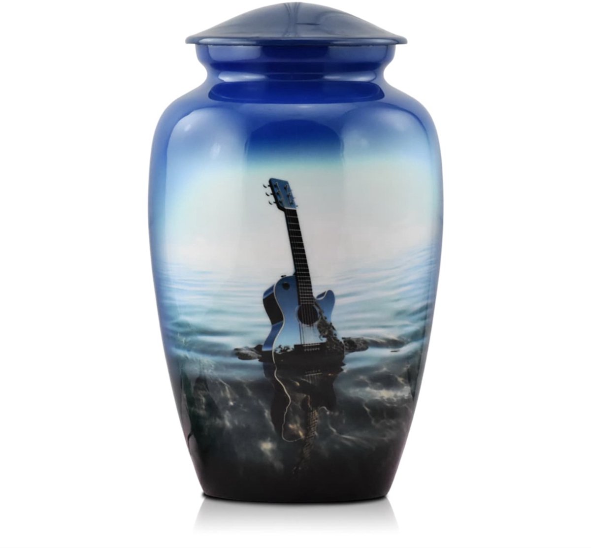 Akerz urn Gitaar - 3.5 Liter - Crematie Urn - Voor Huisdieren of Menselijk As - Crematie As - Urn - Begrafenis