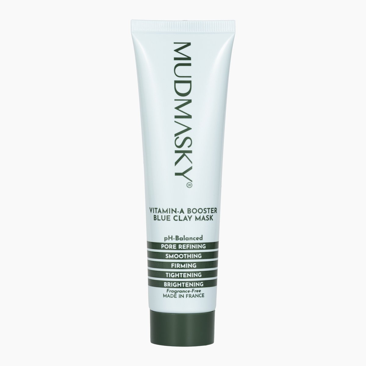 MUDMASKY® - Vitamin-A Booster Blue Clay Mask 60ml - PARFUMVRIJ - Poriën verkleinende Anti-Aging Blue Clay Mask - Gezichtsmasker ook geschikt voor gevoelige huid- normale tot vette huid - Blauwe Kleimasker - Huid Gladmakend