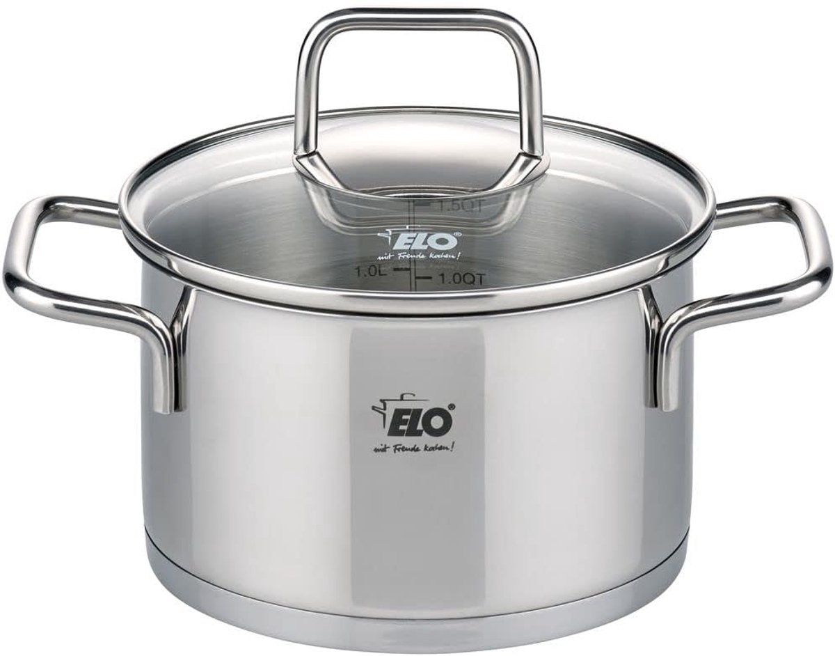 Inductiekookpan RVS 20 cm met Glazen Deksel