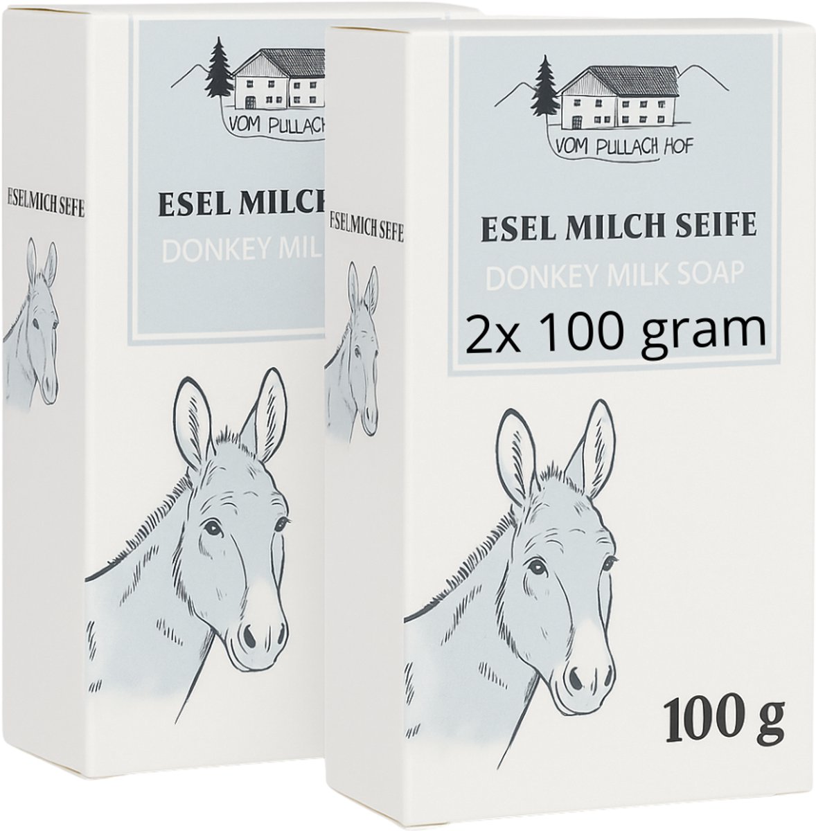 Pullach Hof - Natuurlijke Elzelmelk - zeep Ezelinnenmelk - 2x 100 gram
