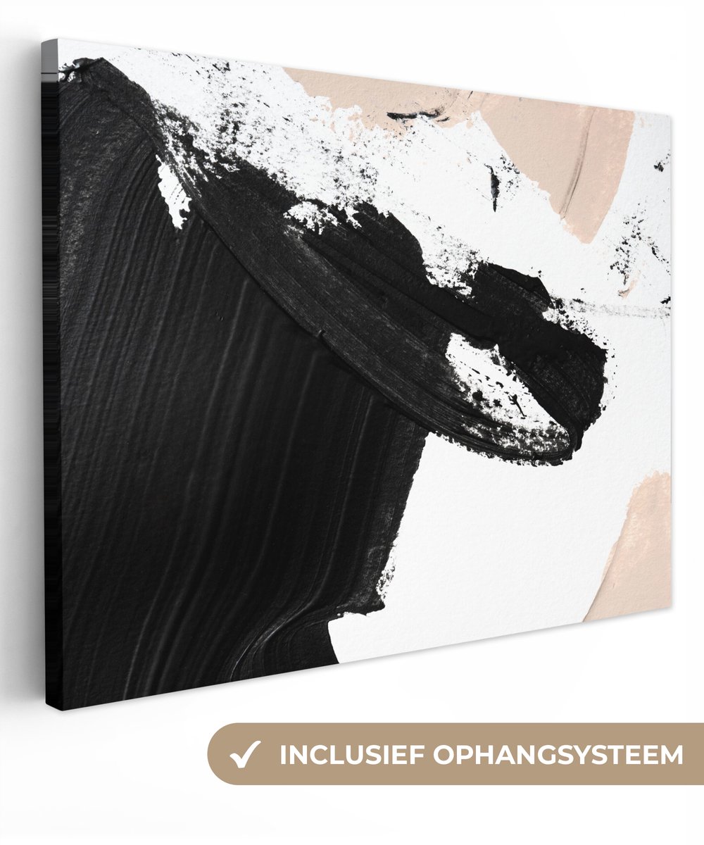 Canvas schilderij 120x90 cm - Wanddecoratie Verf - Design - Abstract - Muurdecoratie woonk
