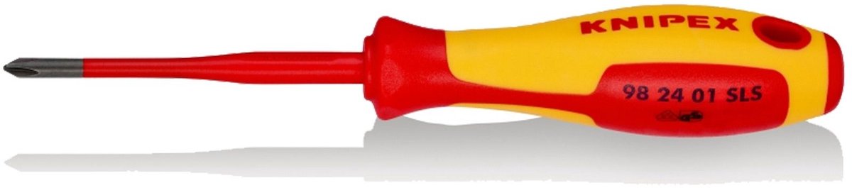 Knipex Plus/minus schroevendraaier VDE Grootte PH 1 Koplengte: 80 mm