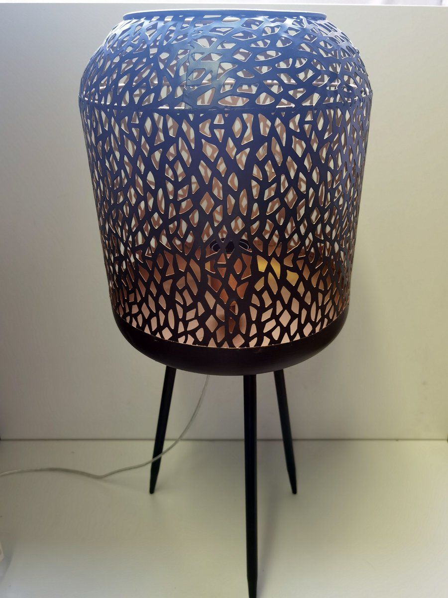 Lamp - Tafel lamp - Zwart - Goud - 25x62cm - Metaal - ex. lamp
