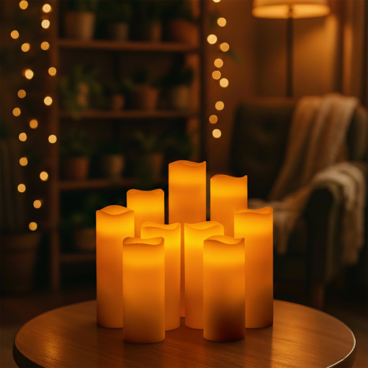 Aurae Led Kaarsen met Afstandsbediening - 9x - Echte Wax - Flikkerende Vlam - 250+ Branduren - op Batterijen - Timer - Kerst Kaarsen — cadeau in Wonen & Interieur - foto 7