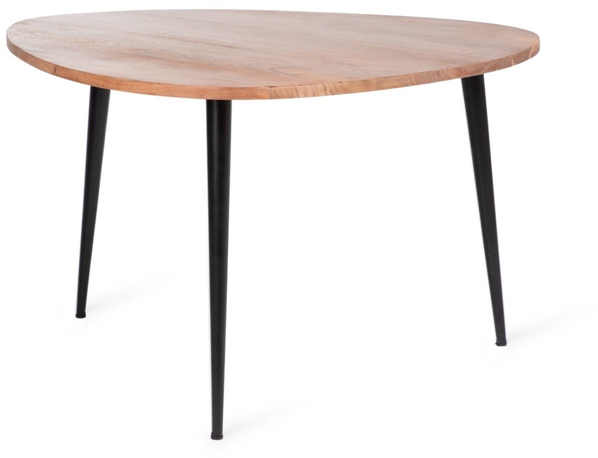 HOMLA - Salontafel - WIDA - Natuurlijk - 75x75x47 cm - ALL 858739