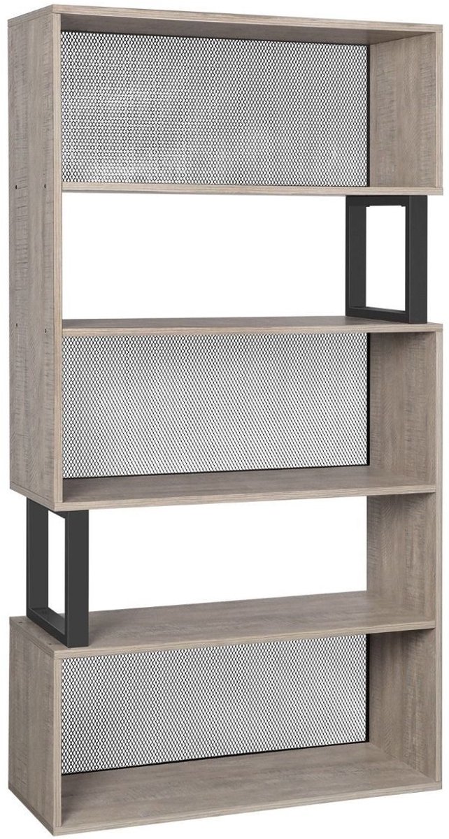 Hoppa! Boekenkast - Moderne - Bruin - Staal / Hout - 80 x 30 x 149 cm