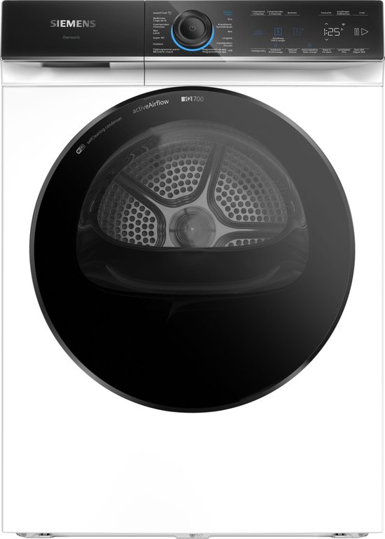 Siemens WR47B2C0FG - iQ700 - Wasdroger - Warmtepompdroger - 9 kg - Energielabel A - smartFinish: vermindert kreukels tot 50% - Zelfreinigende condensor blijvend energiezuinig