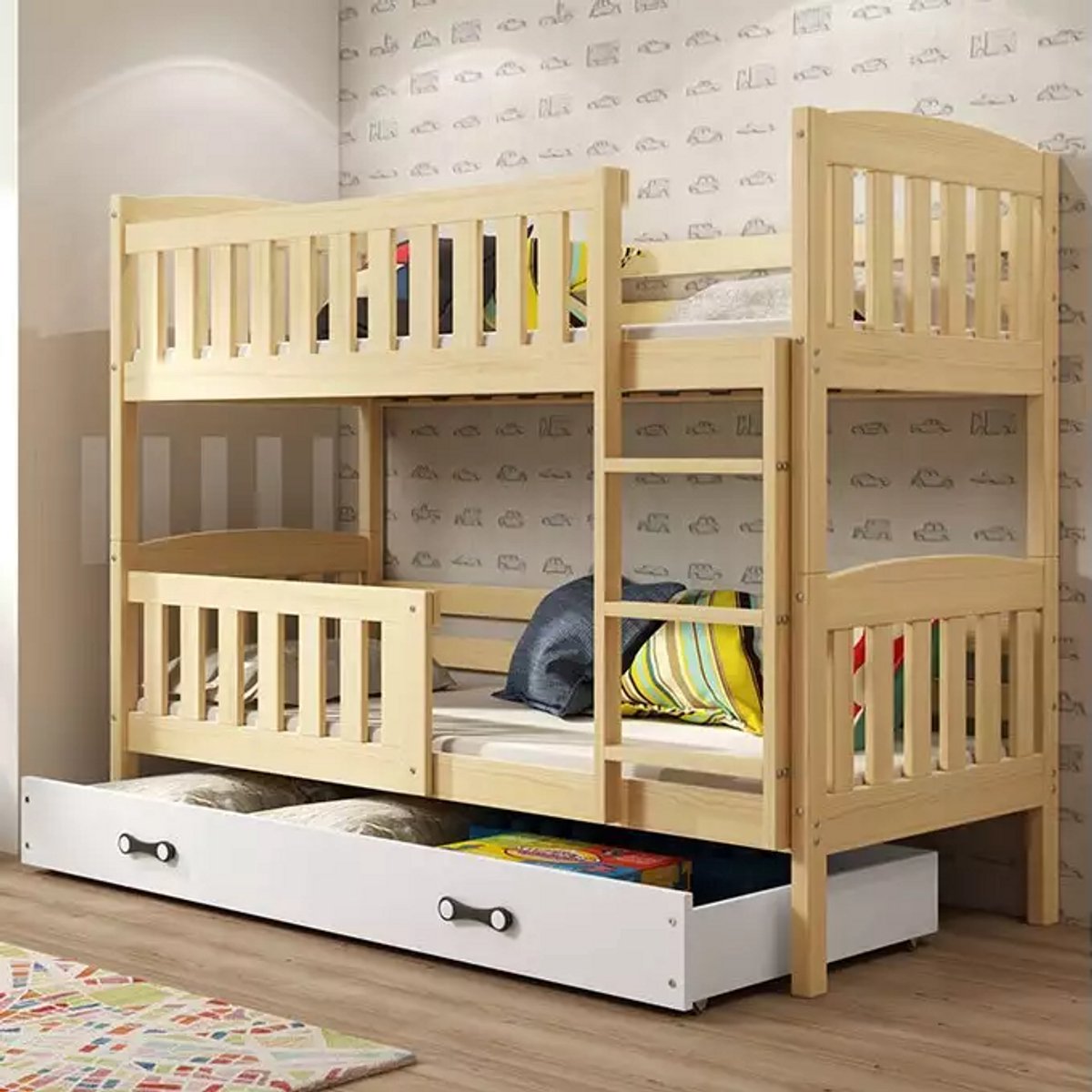 BMS - Bunk Bed - 90x200 cm - Pine/White