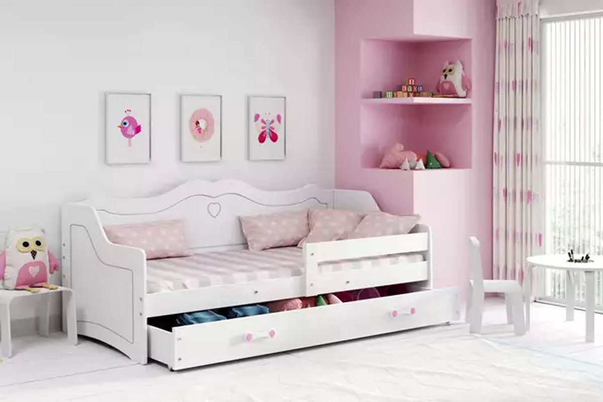 BMS - Kinderbed - 80x160 cm - Wit - Met Lade