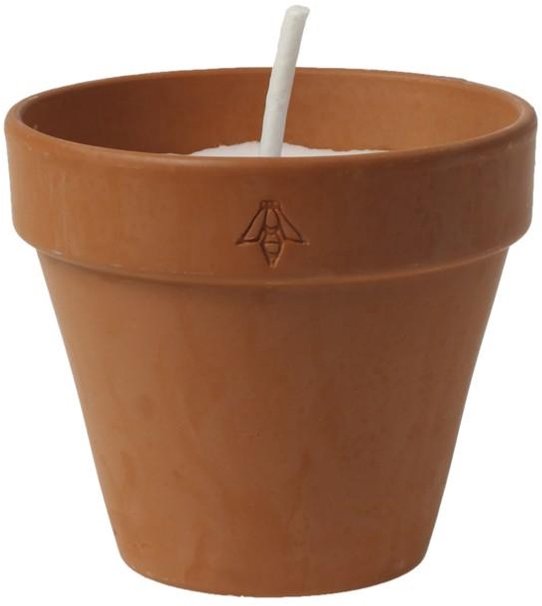 Cerabella Terracotta Tuinkaars S – Citronella – Handgemaakt van 100% sojawas – Brandduur ca. 12 uur – 11,5 × 10 cm