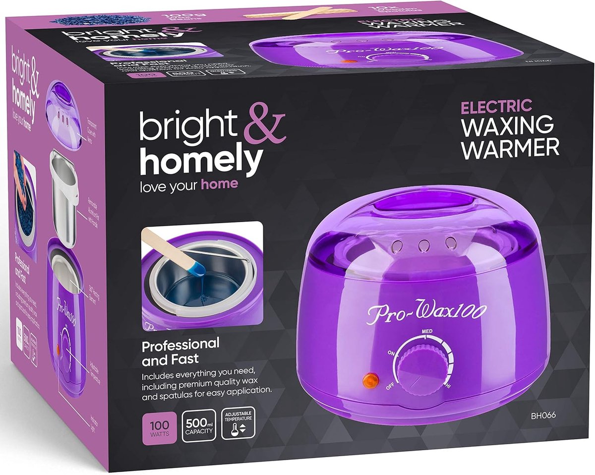 Professionele Wax Kit met Wax Warmer - Volledige Ontharingsset met 100g Wax Bonen en 10 Applicator Sticks