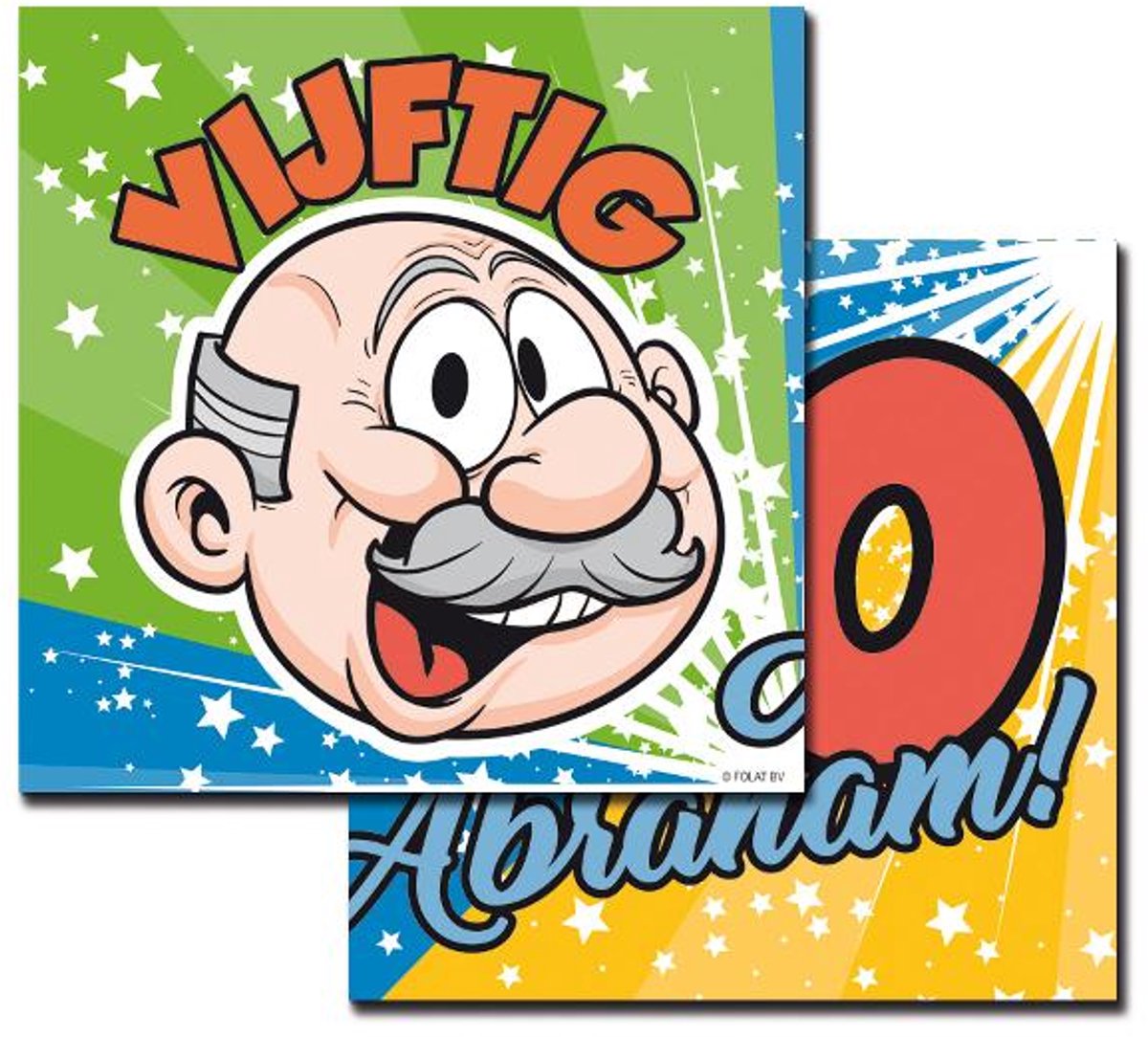 Folat - Servetten Abraham Rainbow 25x25cm (20 stuks)