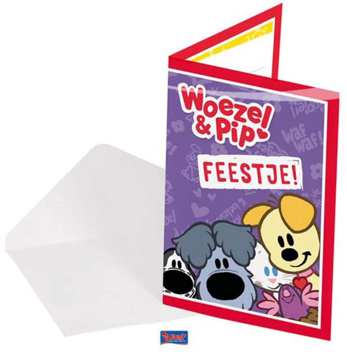 Folat - Uitnodigingen Woezel en Pip 8 stuks