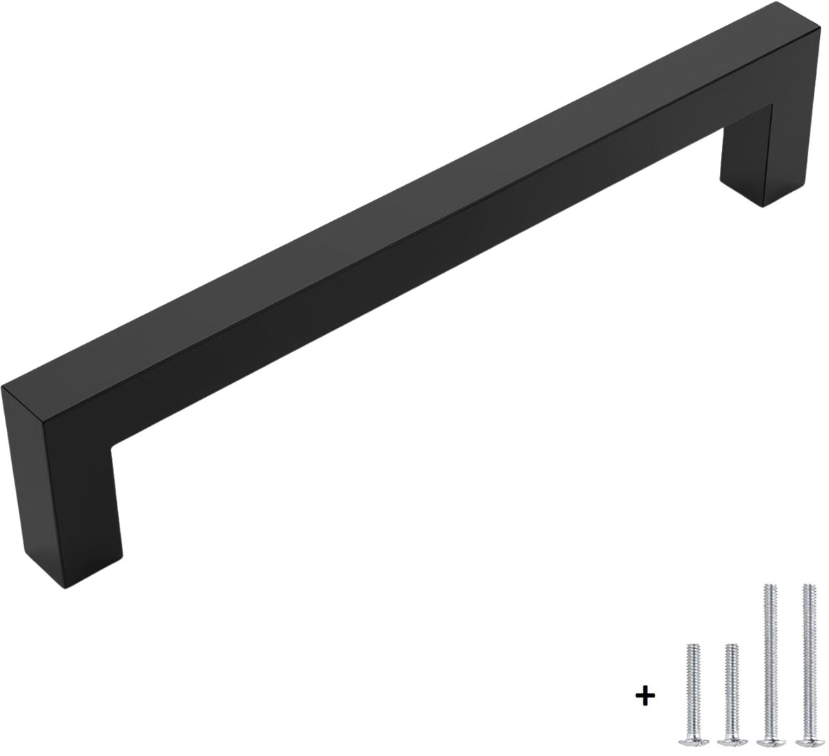 Handgreep Zwart - 20.4cm - Handgrepen Metaal - Inclusief Bevestigingsbouten - Keukengreep handvat