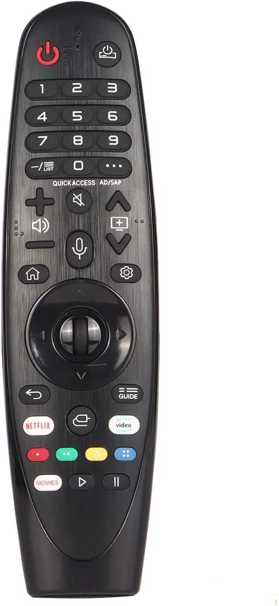 Afstandsbediening geschikt voor Lg-modellen, met Sneltoetsen - zwart