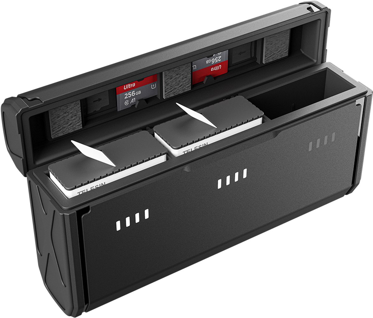 Telesin Pocket Oplaadbox + 2X Battery For GoPro 9,10,11,12