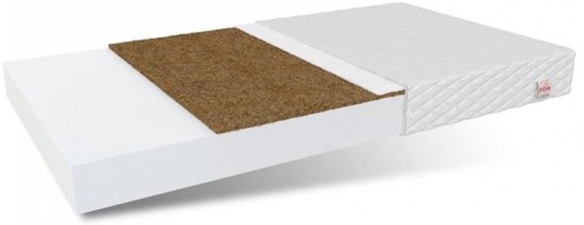 Viking Choice Matras - 190x80x8 cm - Wit Koudschuim - Met Antiallergische Kokos Laag - Huisstofmijtwerend