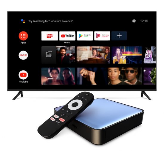 Android TV Box (original) - Chromecast voor TV - Media Streamer 32GB - Streaming Box - 2 jaar garantie - Chrome Cast - TV Streamer - 4K HDR - Google gecertificeerd - 2025 model
