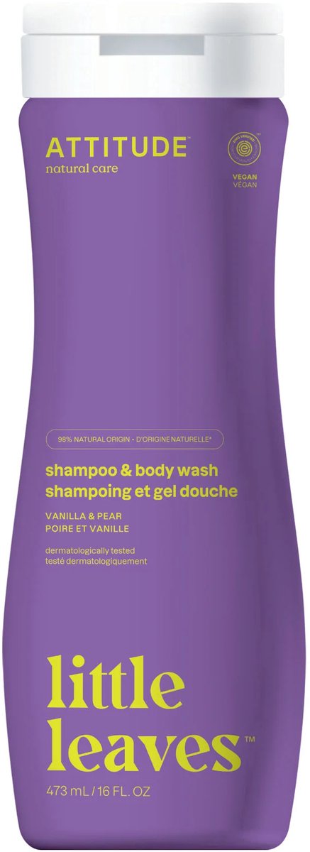 Attitude Little Leaves - 2-in-1 Shampoo - Vanille & Peer