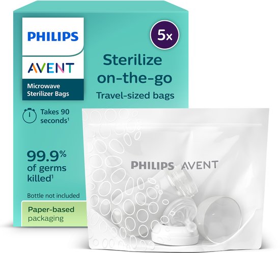 Foto: Philips avent magnetron sterilisatiezakjes snel steriliseren 5 stuks scf297 05