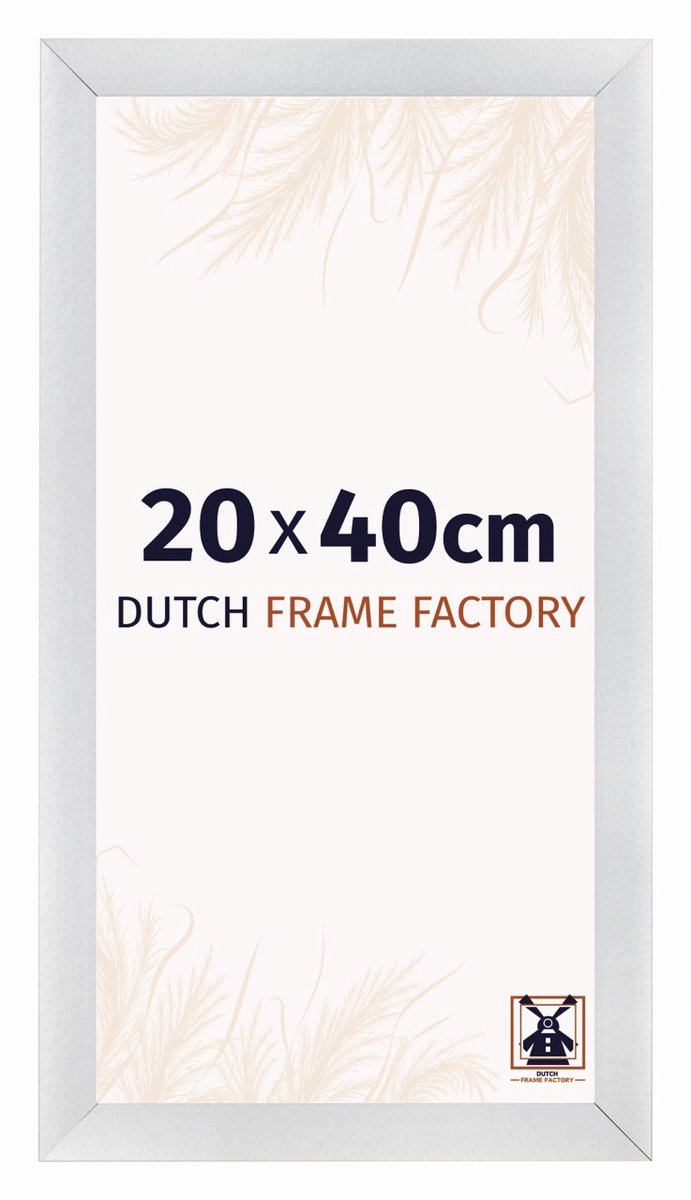 Dutch Frame Factory Fotolijst 20x40 cm - MDF - Zilver Mat - Praag