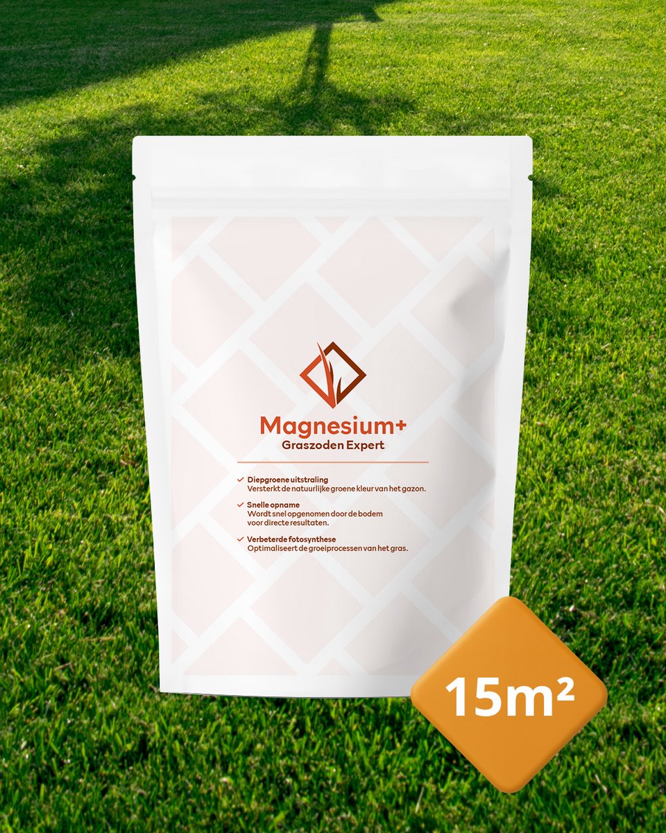 Graszoden Expert Magnesium+ (15m²) | Bodemverbeteraar - Graszaad - Gazonmest - Kunstmest - Kalk - IJzersulfaat