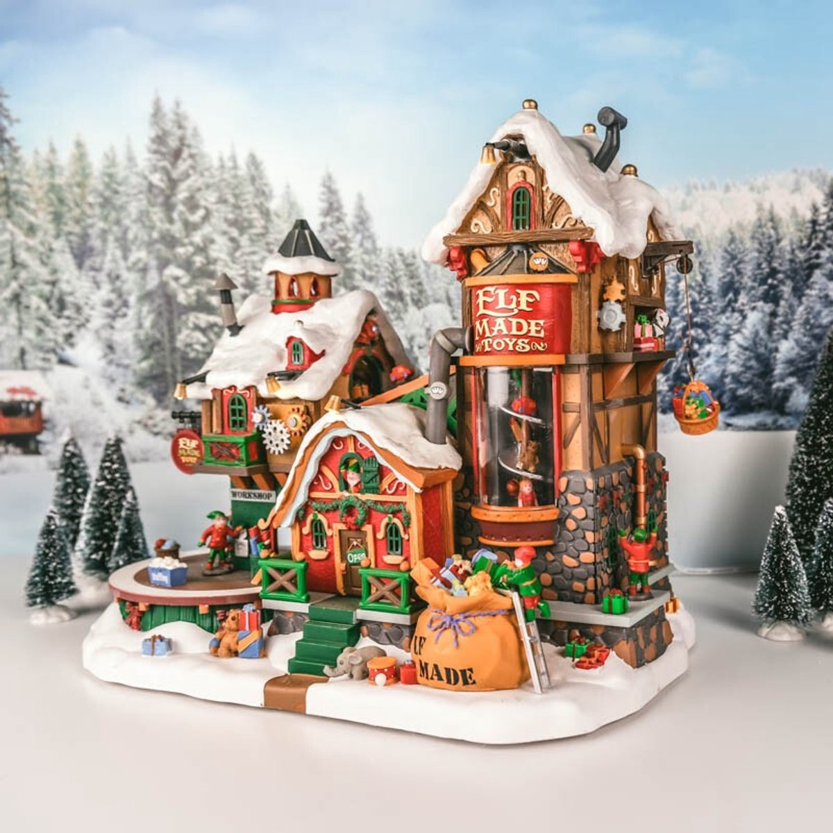 Lemax Elf Made Toy Factory Kerstdorpen - Met verlichting - 4.5V Adapter (AA) – foto 8