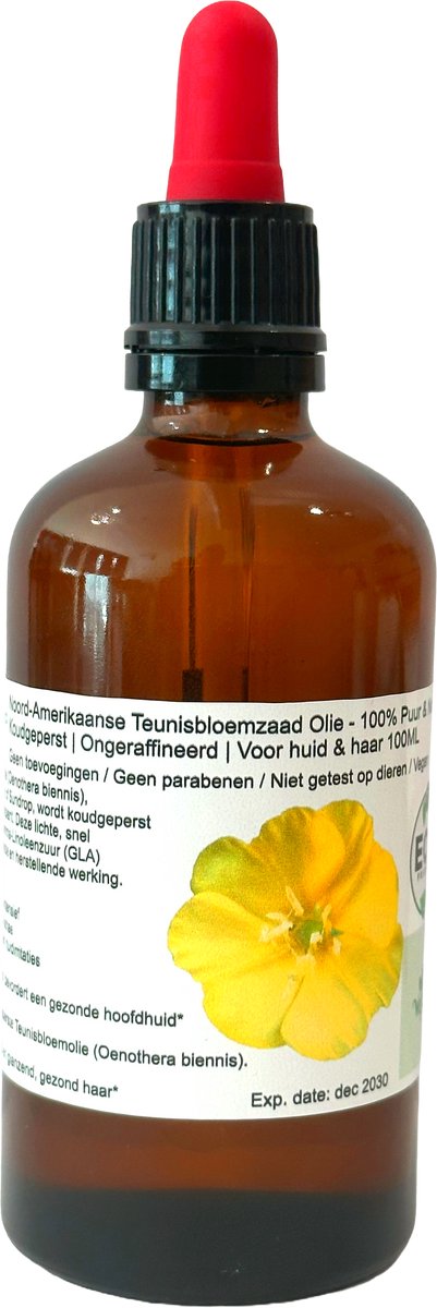 Teunisbloemzaad olie 100 ML / Evening Pimrose Oil - Koudgeperst & Onbewerkt | uit Canada