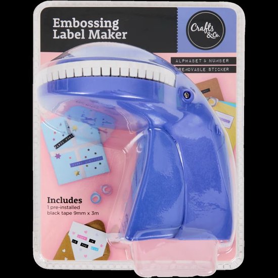 DYMO Omega labelmaker voor reliëfdruk | Kleine Lettertang met draaiklikwiel en ergonomisch ontwerp | Voor thuis, doe-het-zelven en knutselen (£/€, Ä, Ö & Ü)