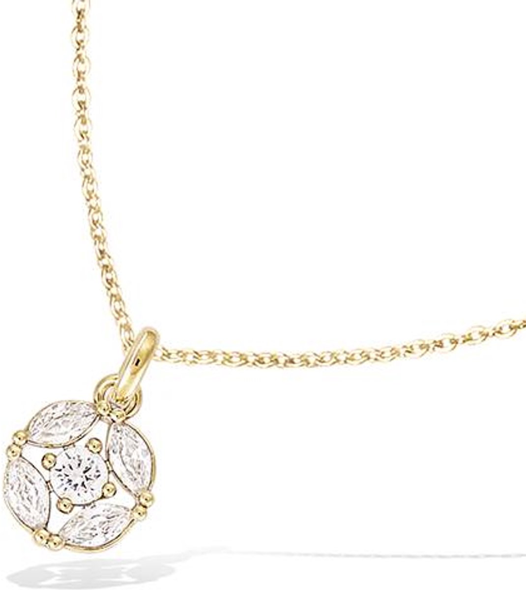 CHIVAL Ellure Ketting – 18K Verguld Goud – Zirkonia Hanger – Tijdloos & Elegant – Hypoallergene Dames Ketting - Luxe - Cadeau voor Haar - Sieraad - Liefde - Geschenkverpakking