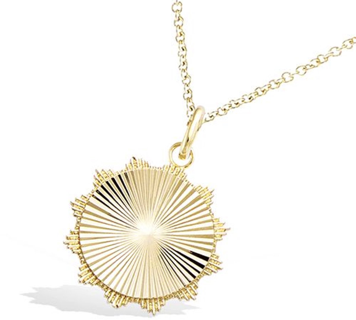 CHIVAL - Ketting 18K Verguld Goud " Solara" – Luxe, Hypoallergeen, Valentijn, Moederdag, Elegant, Perfect Cadeau voor Haar, Rond, Zon, Hanger, Liefde, Romantisch, Sieraad, Geschenkverpakking
