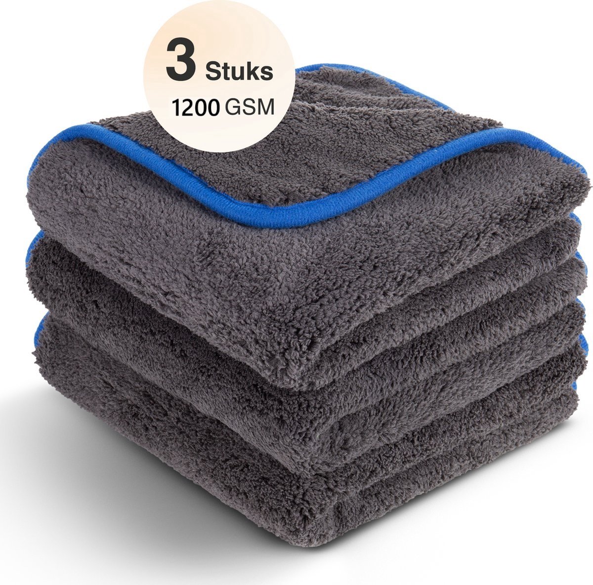 Droogdoek Badkamer (3 stuks) – Auto Droogdoek - Streeploos Resultaat - Watermagneet – 1200 GSM - 40 x 40 cm
