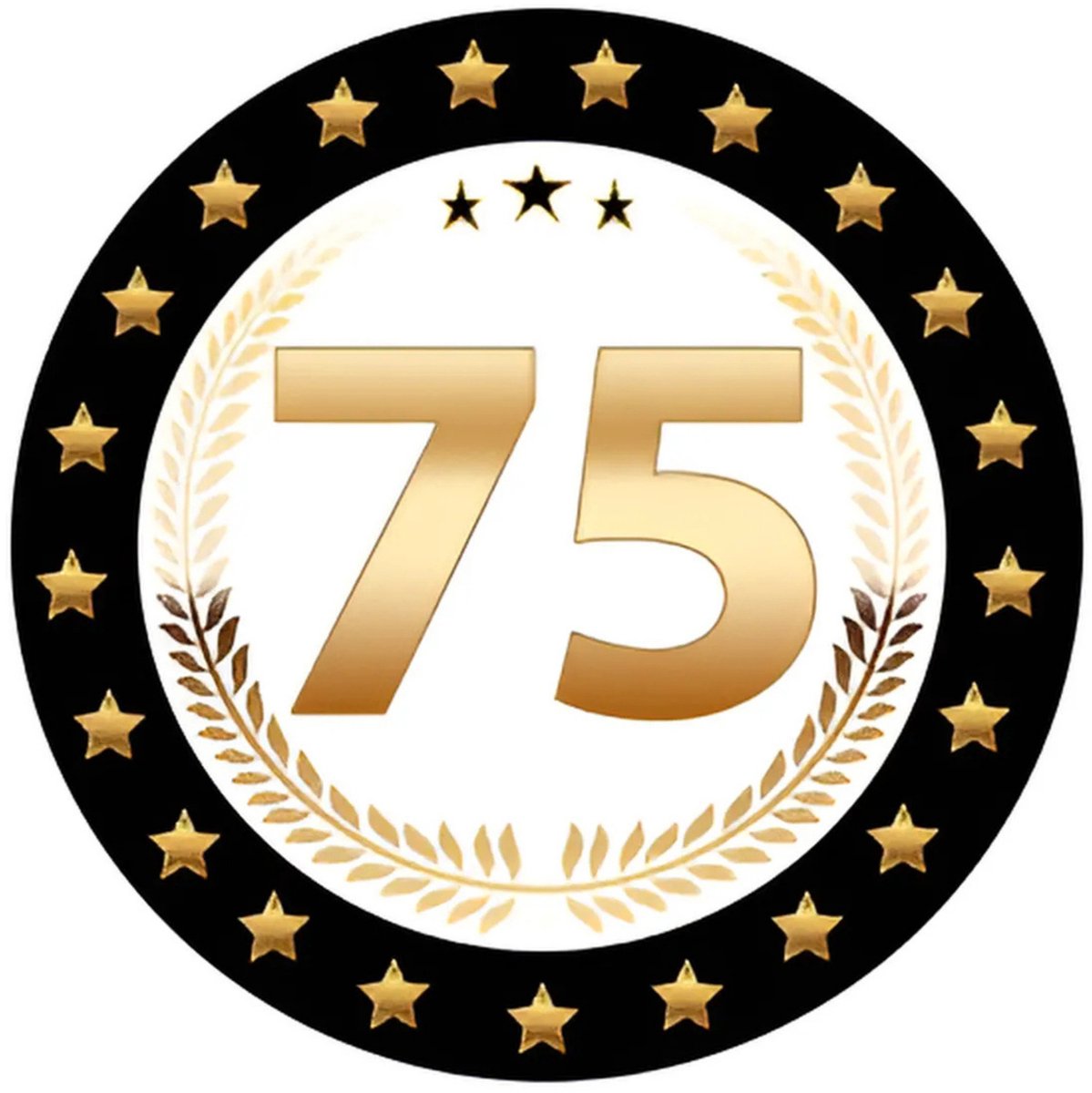 Bierviltjes 75 - 50x stuks - zwart/goud - luxe - verjaardag/jubilea - feestartikelen
