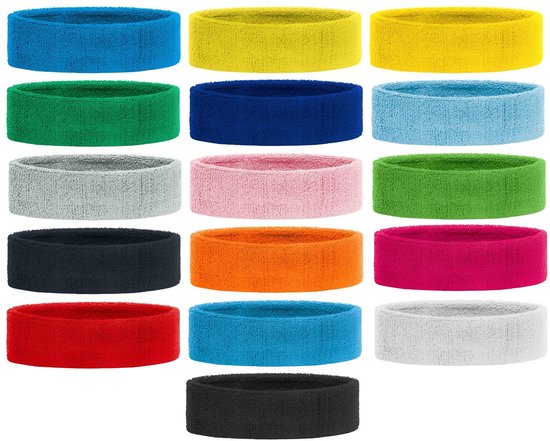 Hoofdzweetband Fuchsia - 20 x 8 cm - Roze