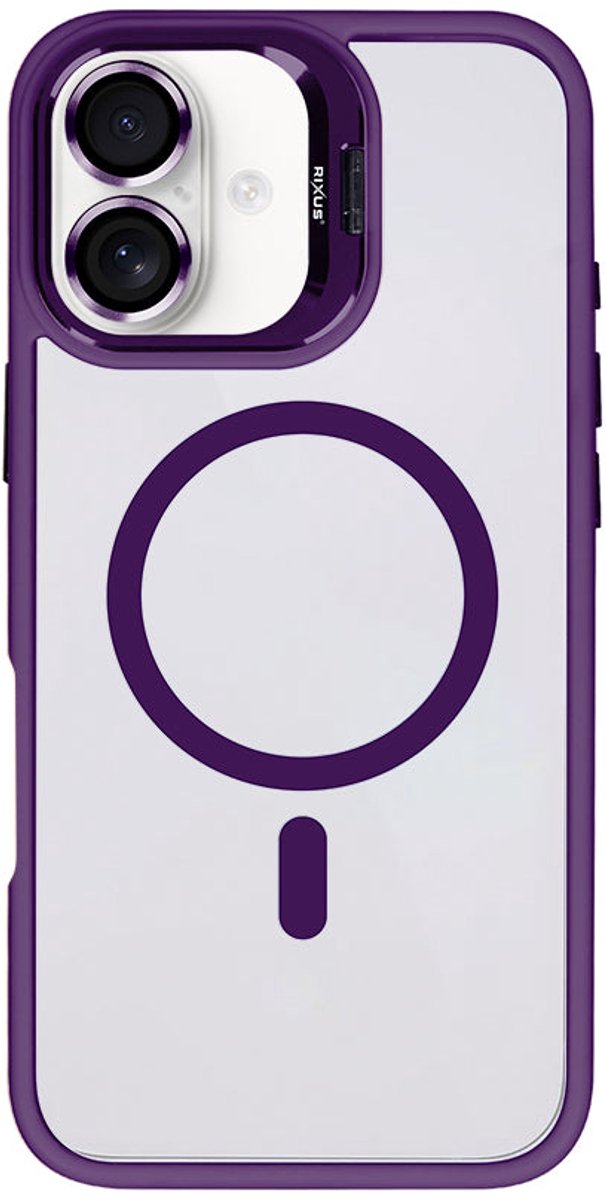 Rixus Classic 03 Case With MagSafe For Apple iPhone 16 Plus Deep Purple