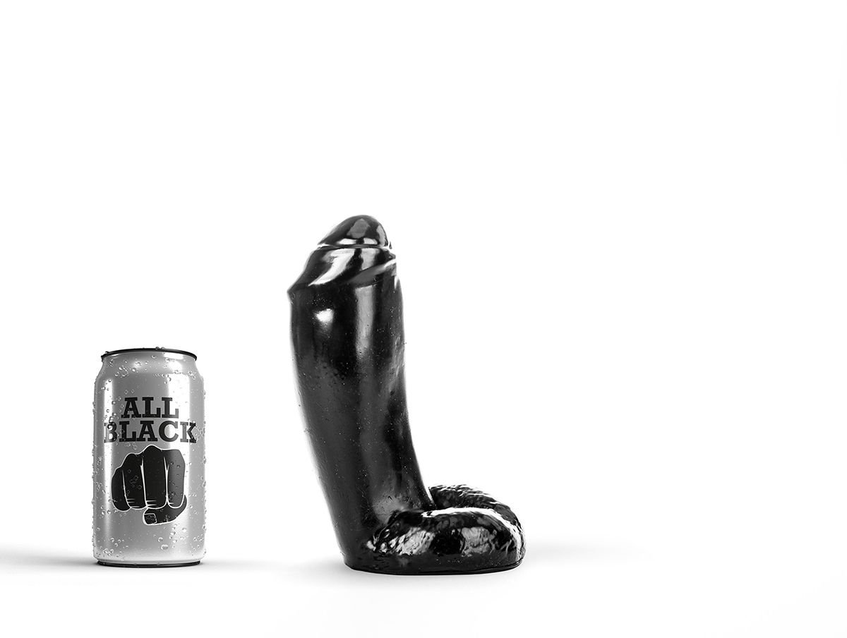 All Black Anaal Dildo 18 cm - zwart
